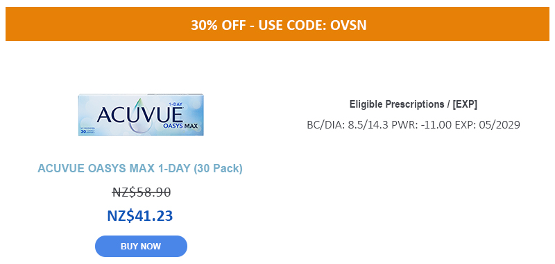 Example products and discounts available in the Quicklens OVERSTOCK Clearance Sale