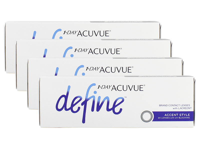1 Day Acuvue Define Accent Style 4-Boxes (120 Pack)