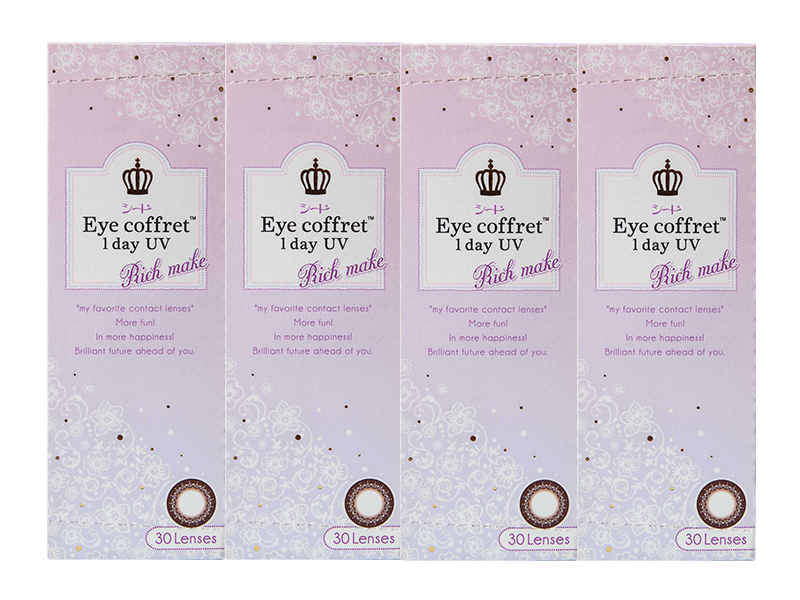 Eye Coffret 1day UV (Rich make)  4-Boxes (120 Pack)