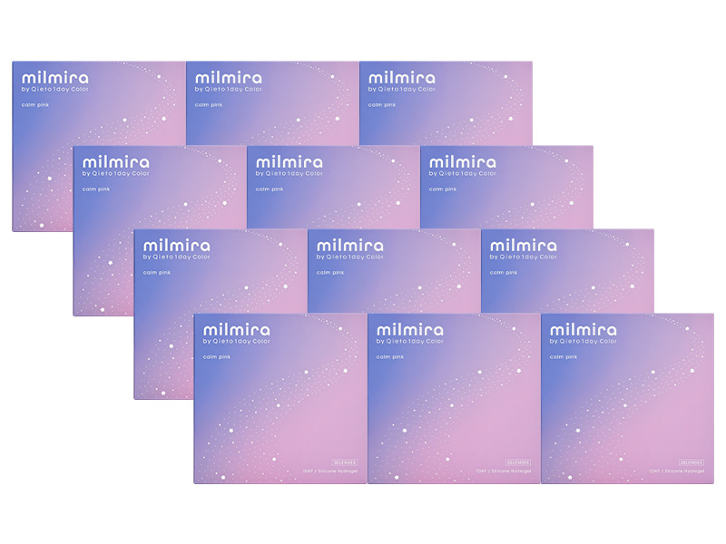 milmira 1Day calm pink 12-Boxes (360 Pack)